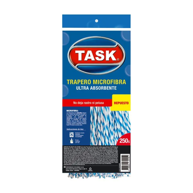Repuesto Trapero Taskx250g Microfibra
