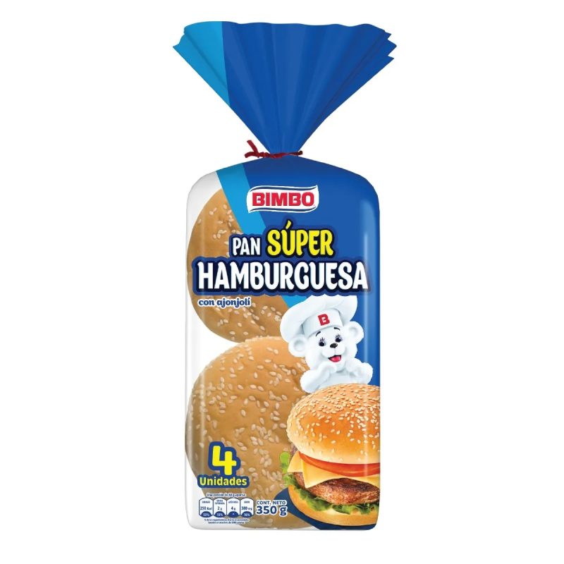 Pan Bimbo Super Hamburg X350gx4und