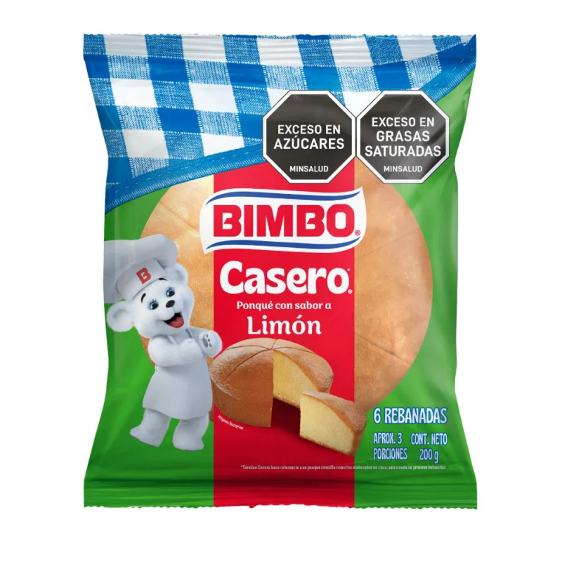 Ponque Redondo Limon Bimbox1p 200g