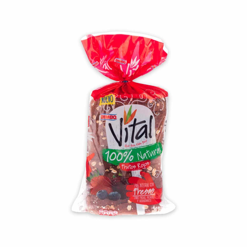 Pan Bimbo Vital Natu Fruto Rojos X460g