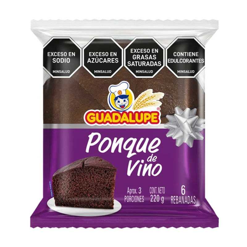 Ponque Vino 1p 220g Guadalupexbolsa