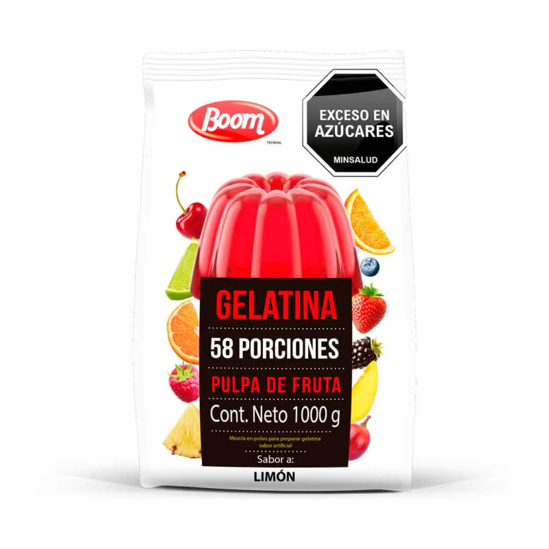Gelatina Azucarada Boom Limon