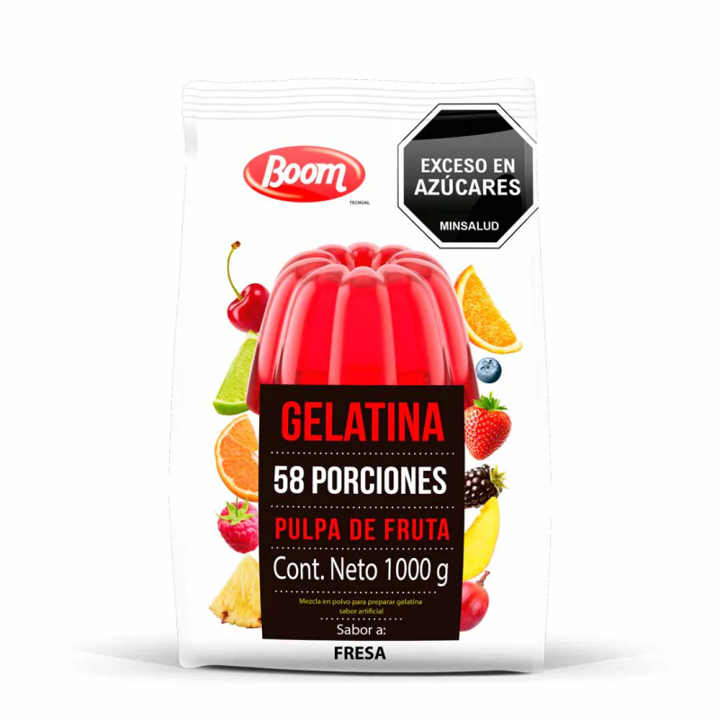 Gelatina Azucarada Boom Fresa