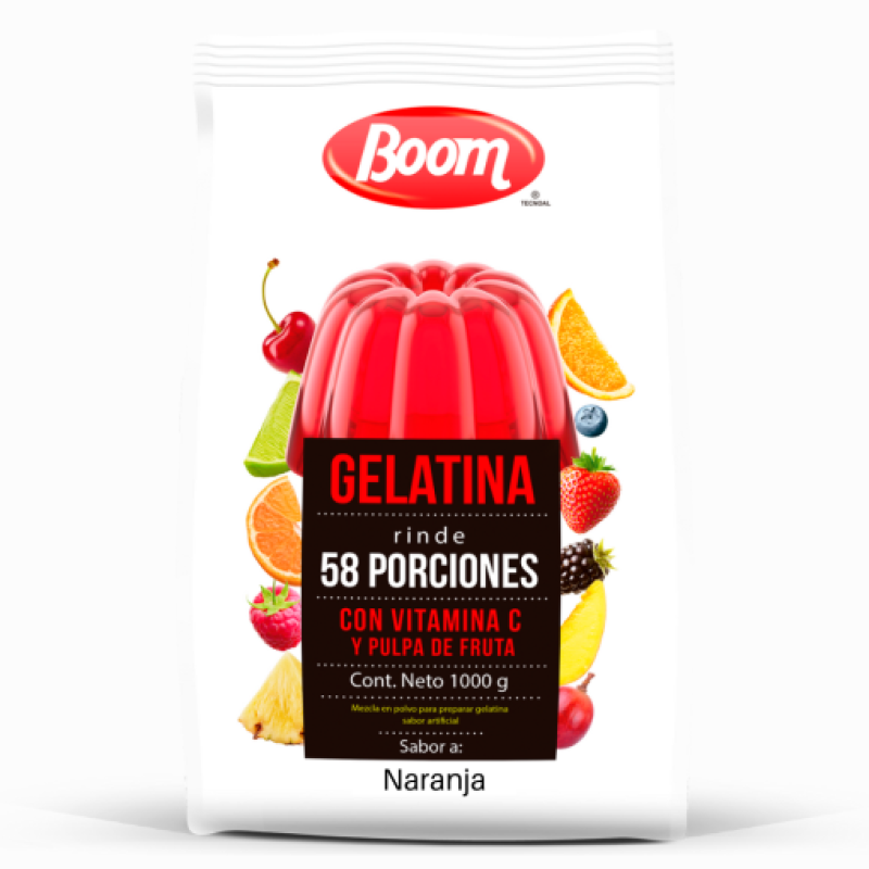 Gelatina Azucarada Boom Naranja
