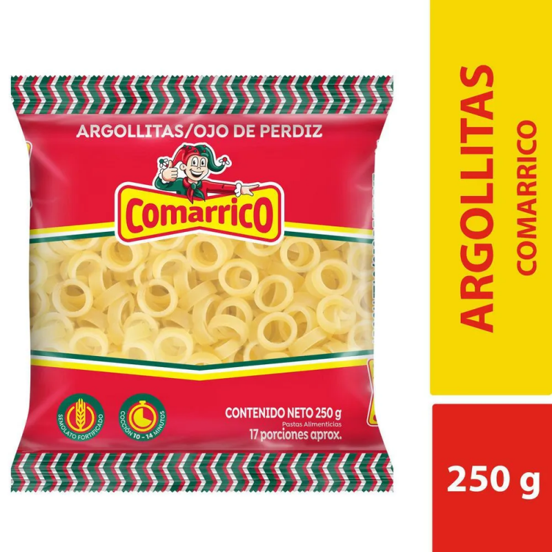 Pasta Comarrico Argollitax250g