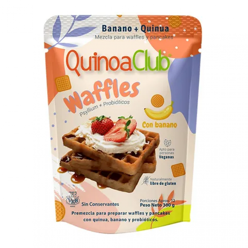 Premezcla Waffle Banano Quinua Clubx300g