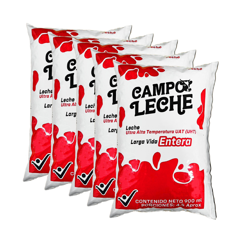 Leche Bols Entera Campo Leche X900 Ml X 6 Und