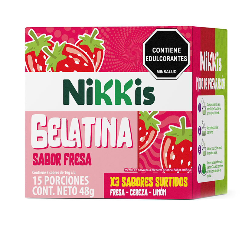 Gelatina Nikkisx3x16gr Lim-cere-fres