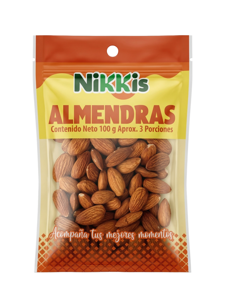 Almendras Nikkis Zipper 100 Gramos