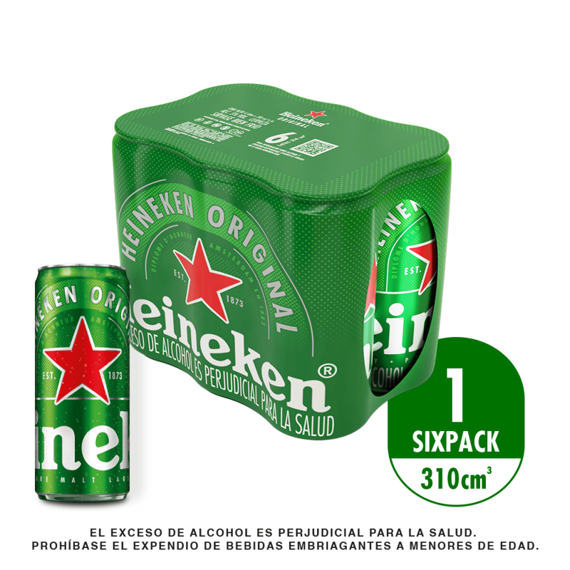 Cerveza Heineken 310ml X 6 Und