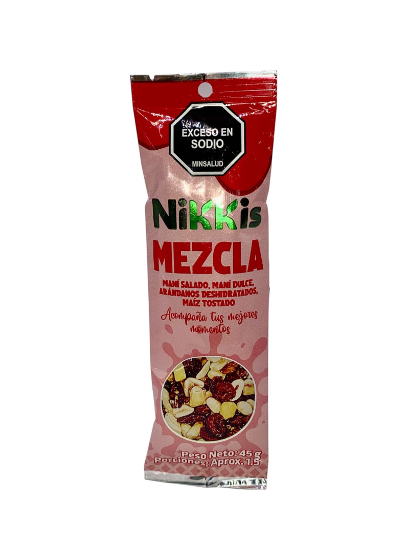 Mezcla Mani Arandanos Nikkis Sachet 45 G