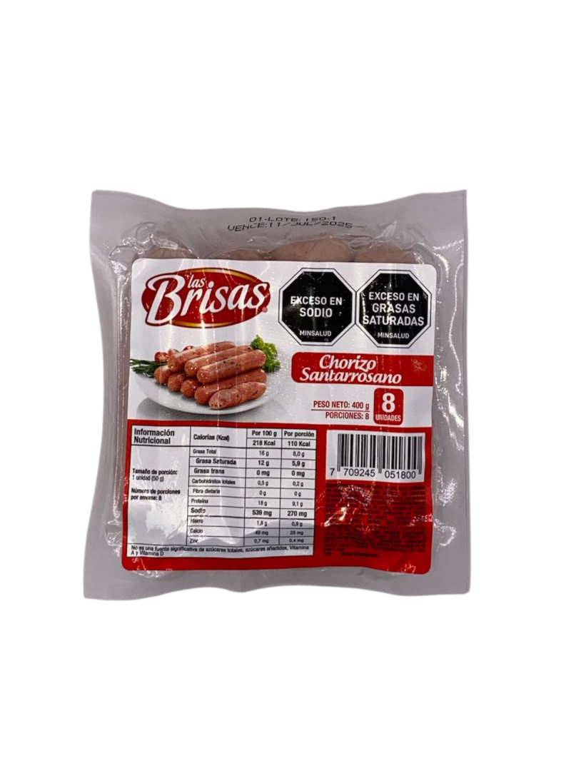 Chorizo Santarosanox400gx8und