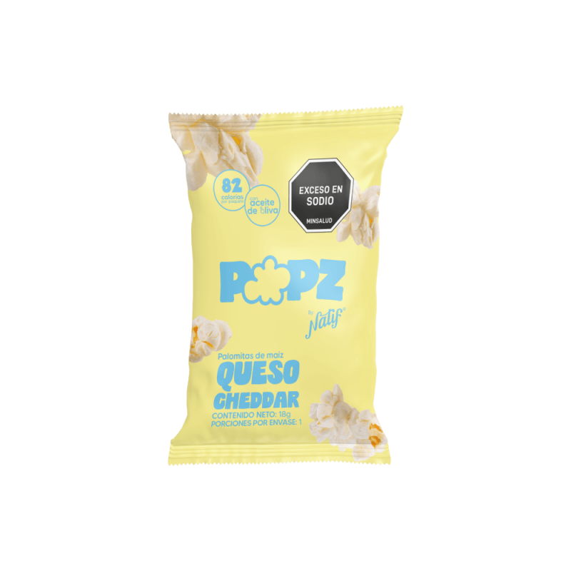 Crispetas Popz Queso Cheddar Natifx18gr