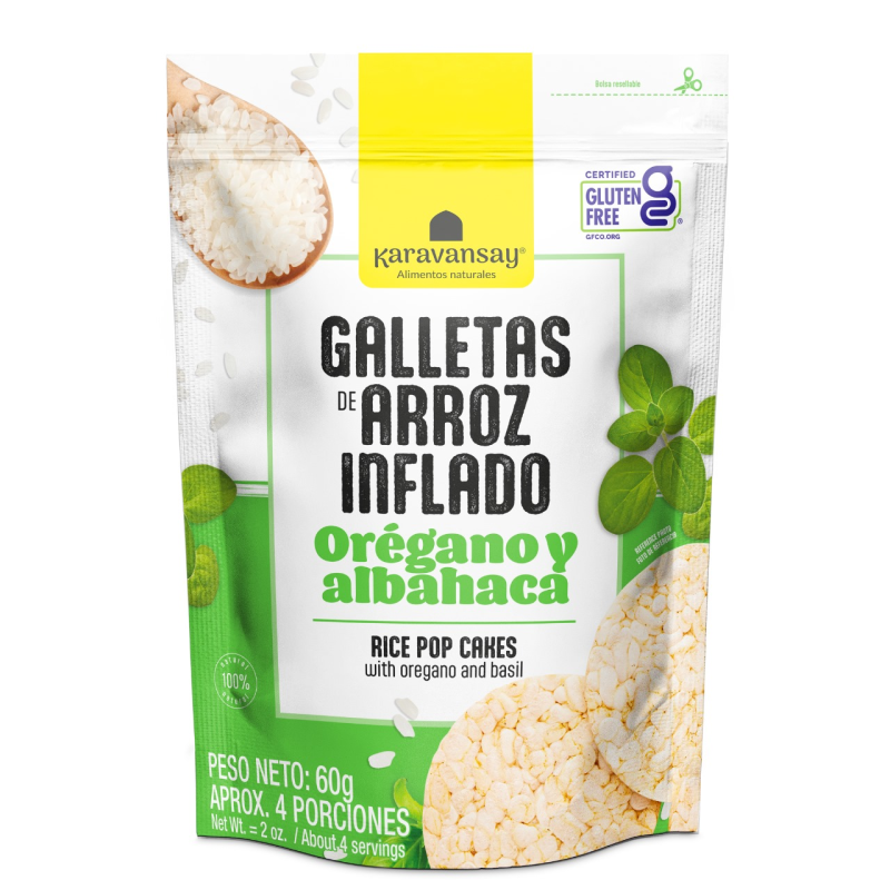 Galleta De Arroz Infladox60g Oregan Y Albah