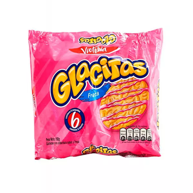 Galletas Fresa Glacitasx6undx30gr