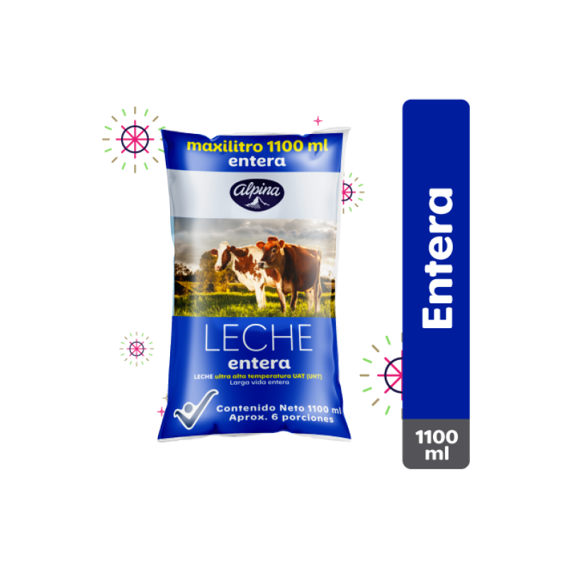 Leche Alpina Maxilitro Entera Bls X1.1l